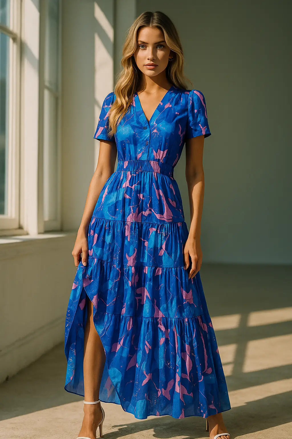 Bohemian Flower Layered Dress