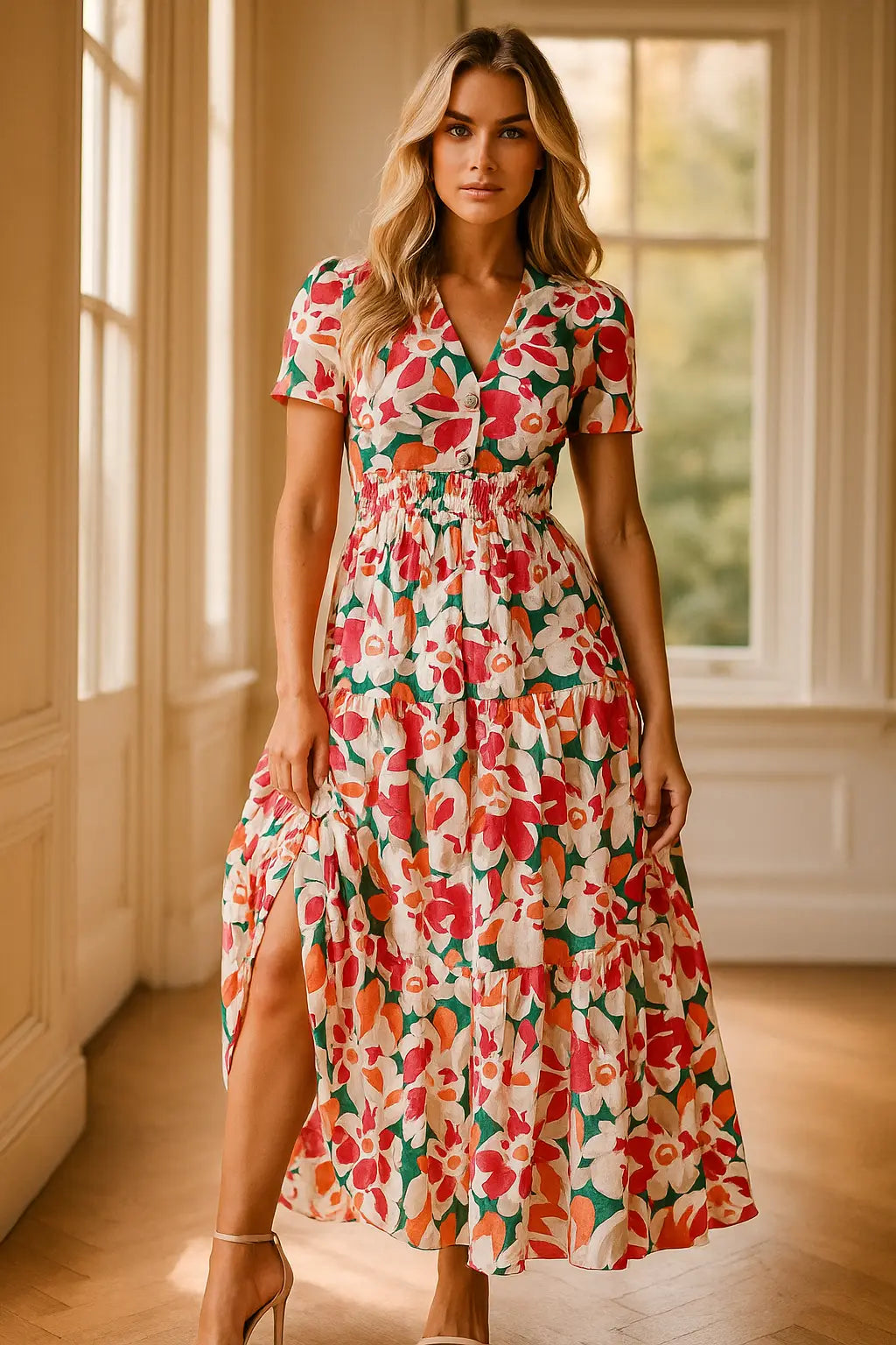 Bohemian Flower Layered Dress