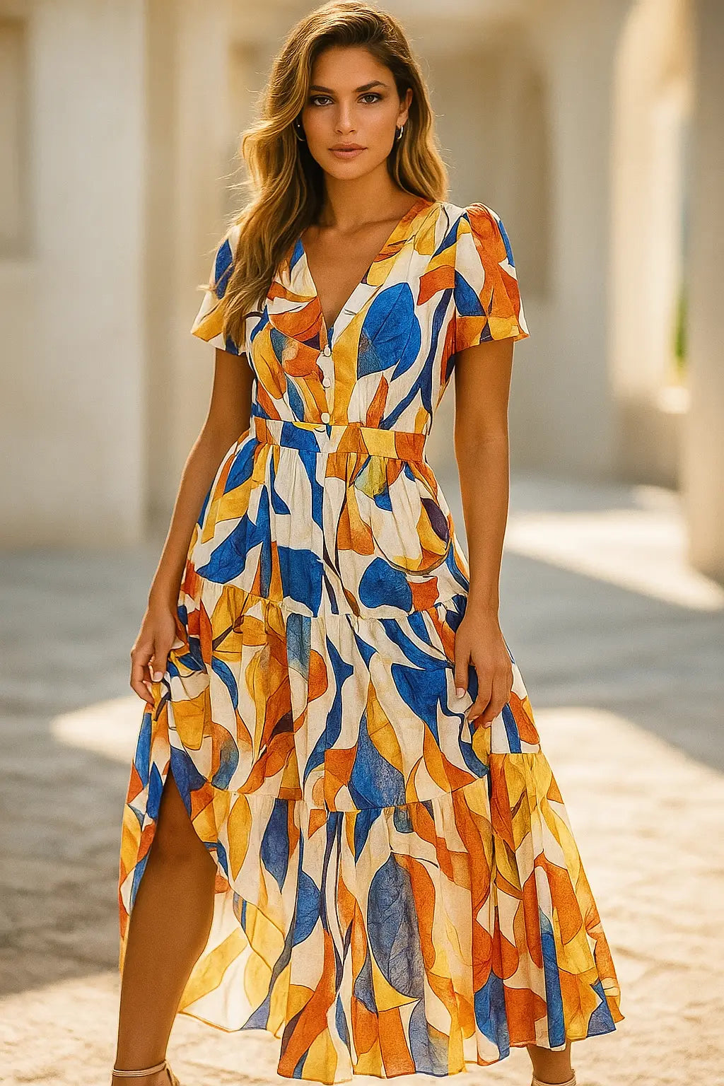 Bohemian Flower Layered Dress