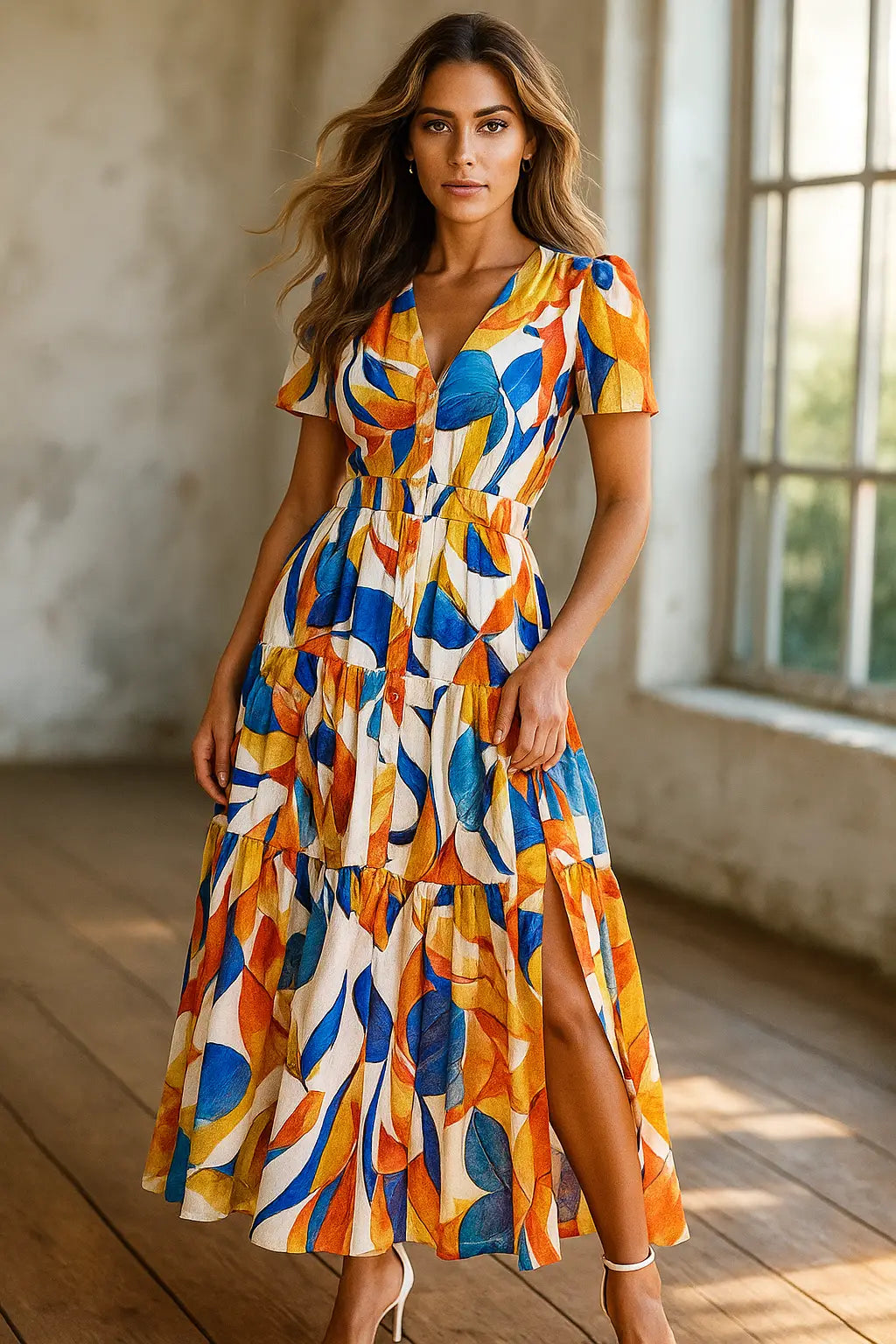 Bohemian Flower Layered Dress