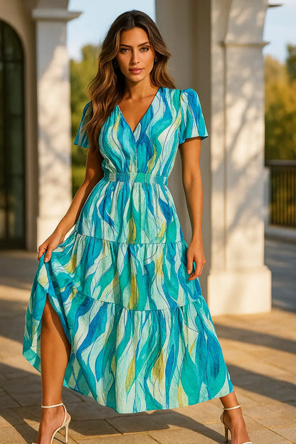 Bohemian Flower Layered Dress