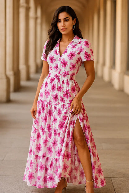 Bohemian Flower Layered Dress