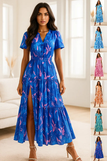 Bohemian Flower Layered Dress