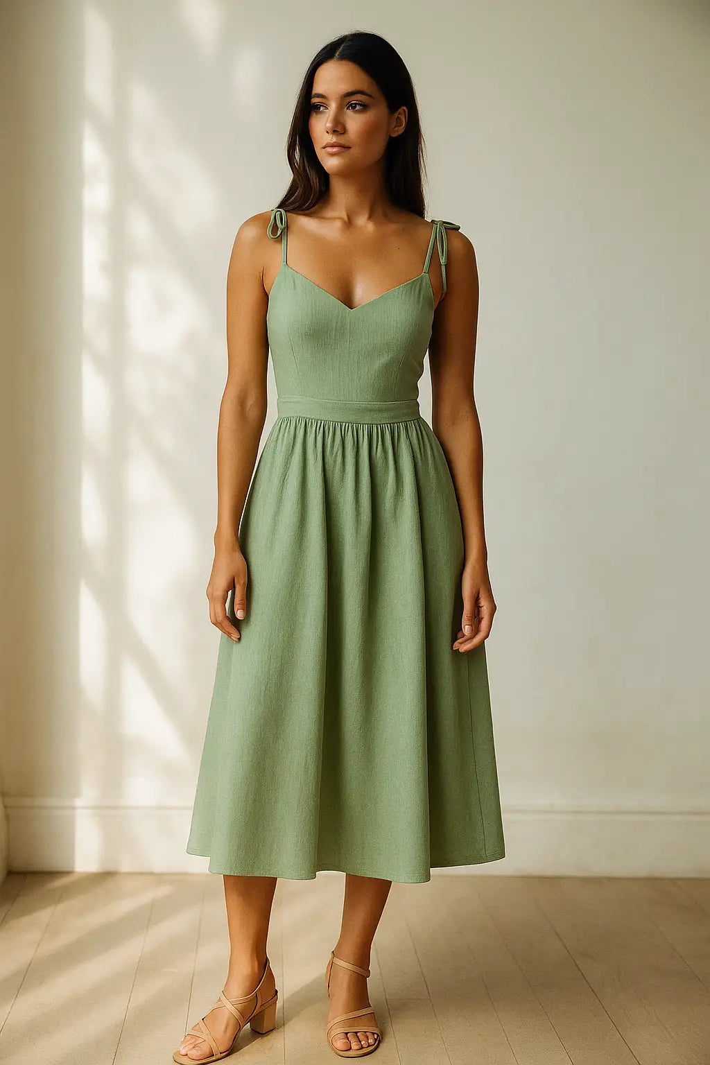 V-Neck Backless Dress