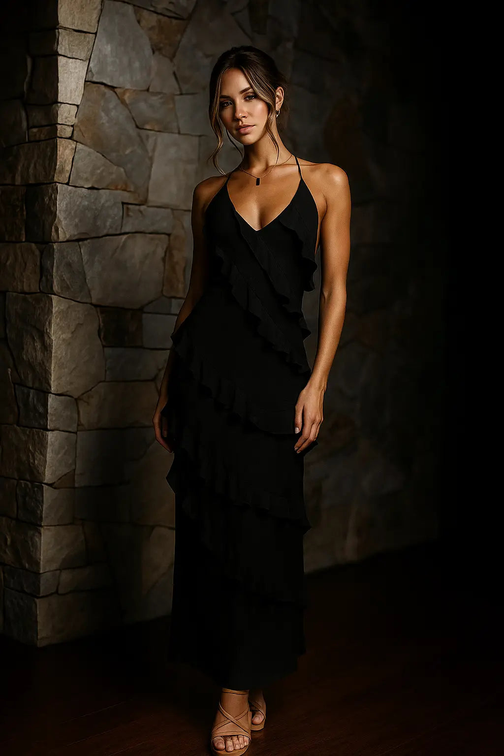 Multi-layer Ruffled Dress