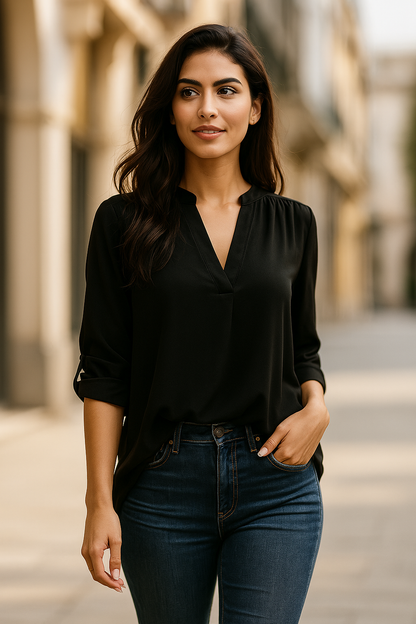 Luna V-Neck Blouse