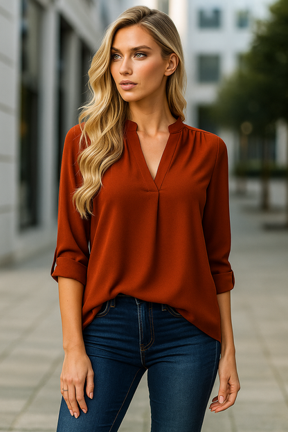 Luna V-Neck Blouse