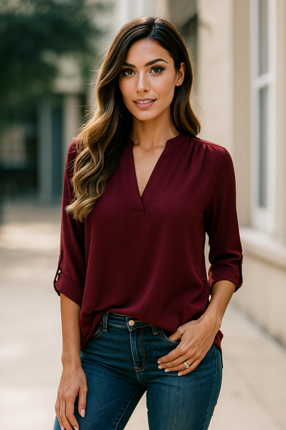Luna V-Neck Blouse