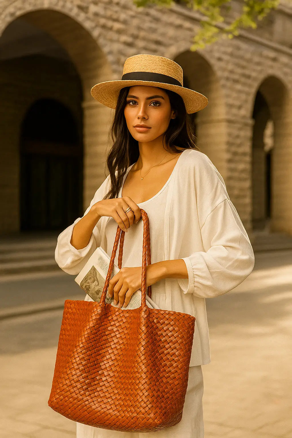 Woven Luxe Bucket Tote