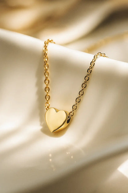 Gold Heart Stainless Steel Necklace