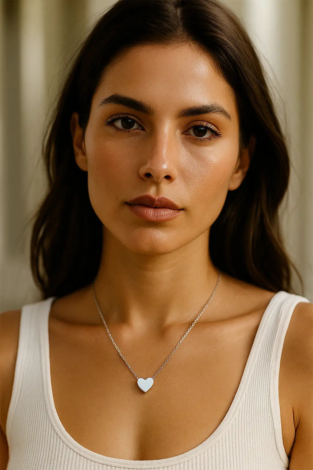 Gold Heart Stainless Steel Necklace