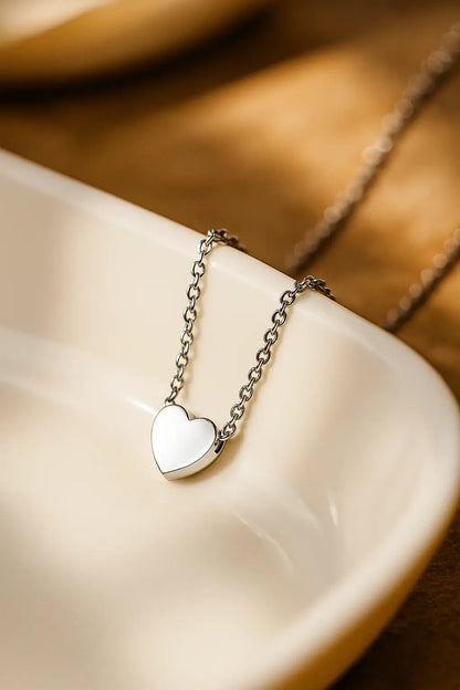 Gold Heart Stainless Steel Necklace