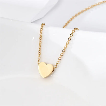 Gold Heart Stainless Steel Necklace